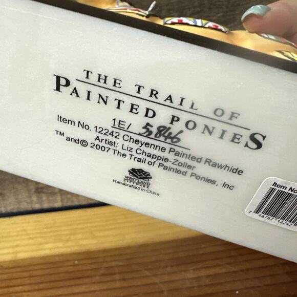 Trail of Painted Ponies 1E 5846 Cheyenne Painted Rawhide In Box - Picture 5 of 7